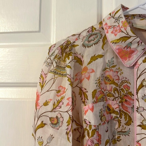 NWOT Women’s Spartina 449 Claudette Blouse Jane Jardinere Cream Size XS - Picture 9 of 12